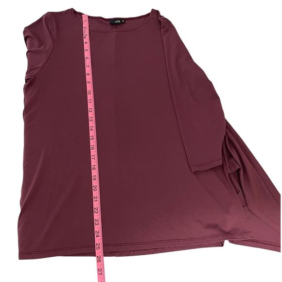 Lisa Bayne Jersey Knit Tunic Top Asymmetric Lagenlook Casual Women's Sz Small - Picture 10 of 12